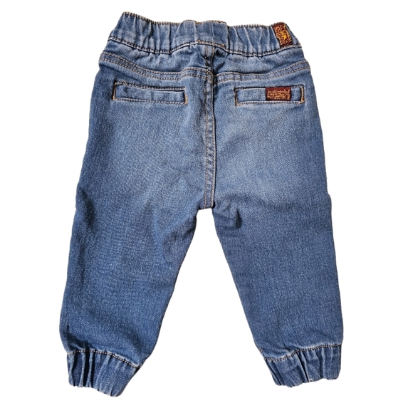 7 FOR ALL MANKIND Blue Baby Jeans. Functioning pockets 😂 12 months - Picture 1 of 5